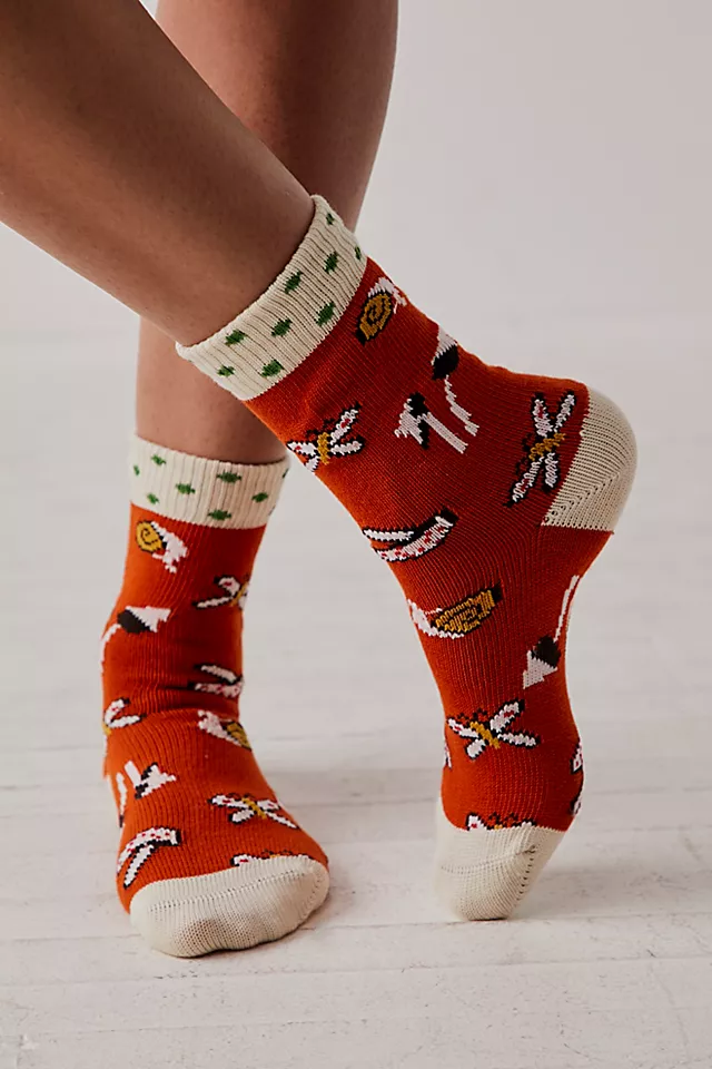 Shimeji Crew Socks Rust