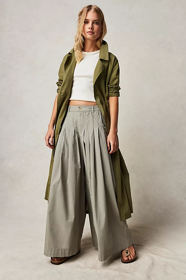 Cassia Pleated Trousers Desert Sage