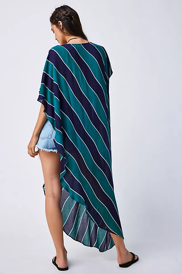Parallel Universe Asymmetrical Kaftan Navy / Kelly