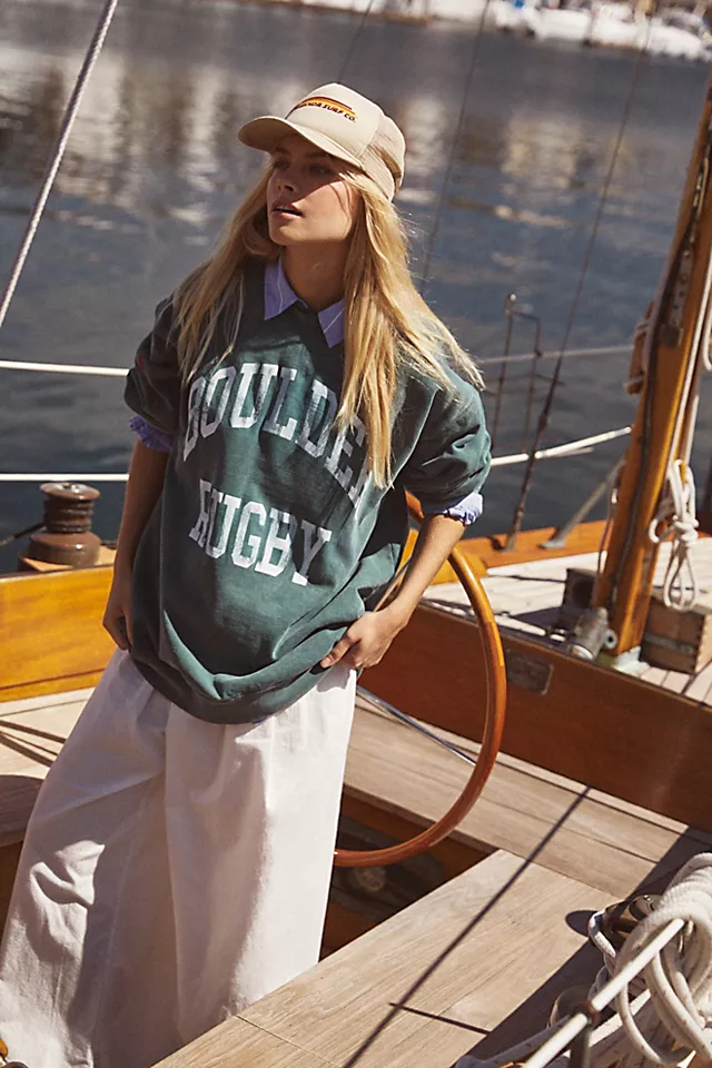 Weathered Boulder Rugby Crew Blue Spruce