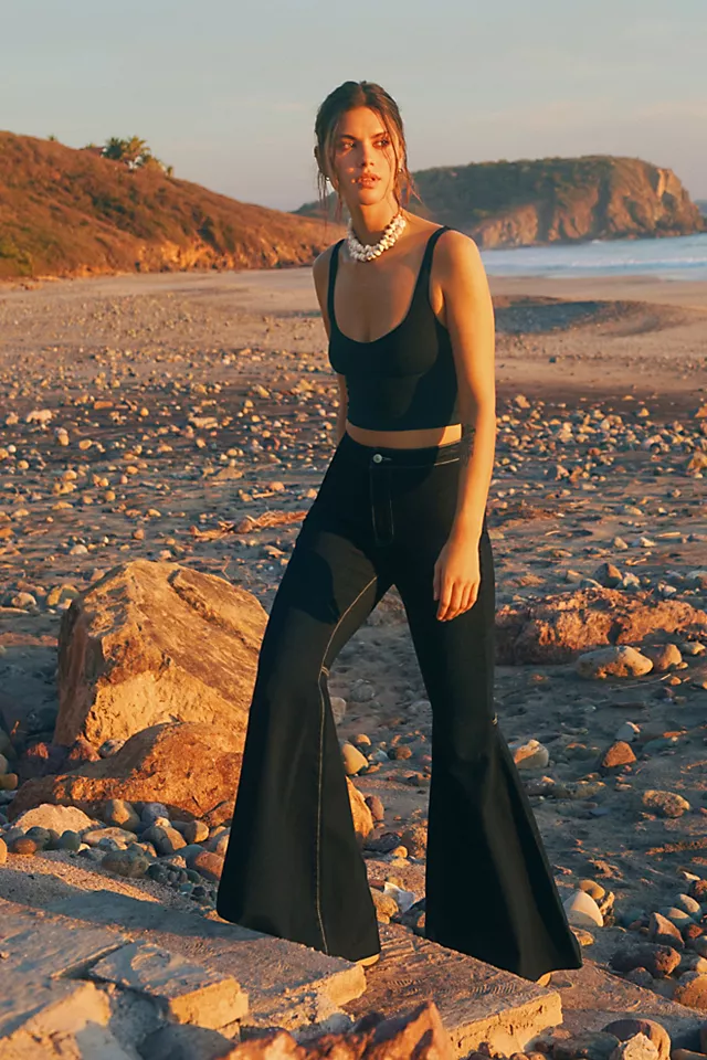 Just Float On Flare Jeans Midnight