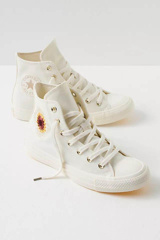 Chuck Taylor All Star Sunflower Hi Top Sneakers Egret / Light Gold