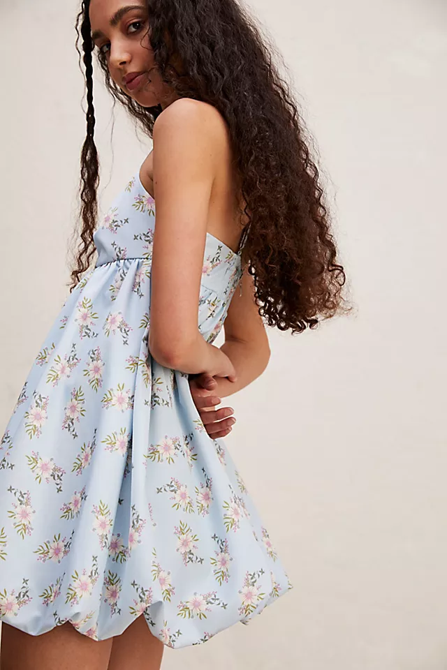 In A Bubble Mini Dress Bluebell