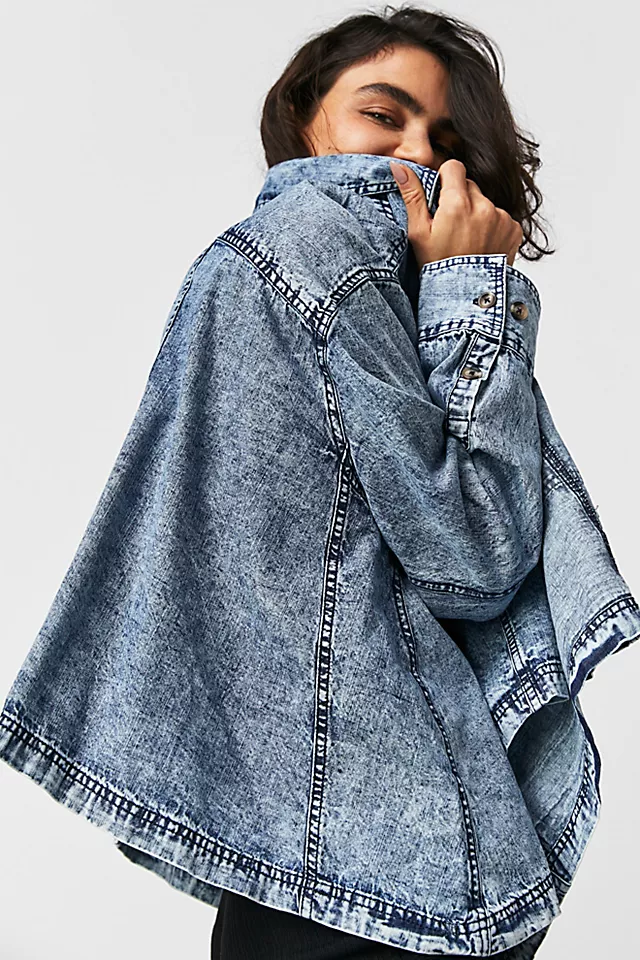 Back To You Denim Top Light Indigo Wash