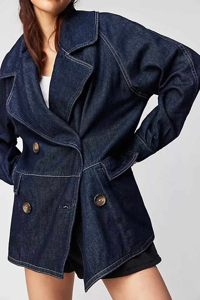 Denim Car Coat Rinse Wash
