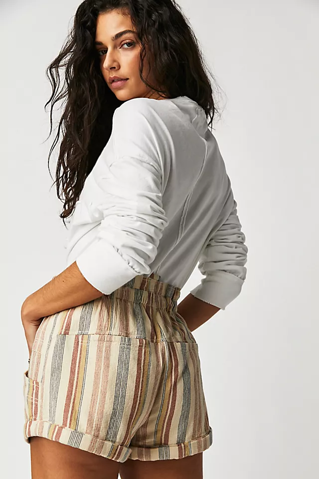 Topanga Yarn Dye Shorts Tan Combo