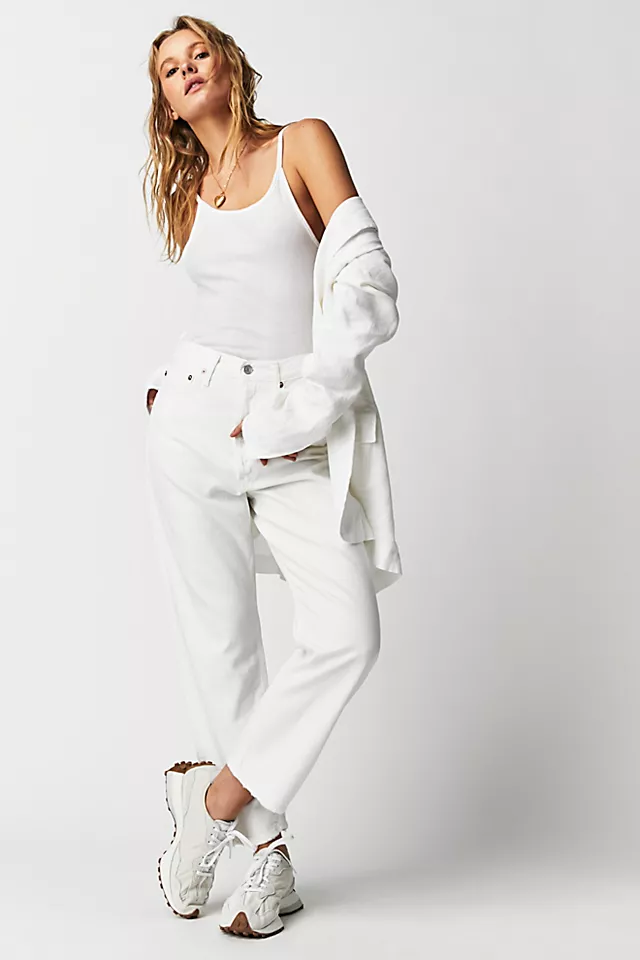 AGOLDE '90s Crop Jeans Baby Powder