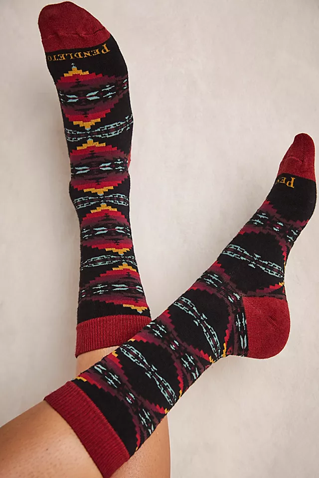 Pendleton Sierra Ridge Wool Crew Socks Black