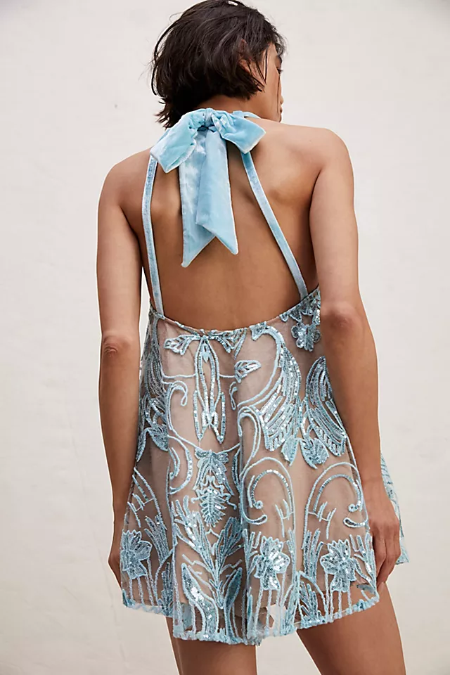 Swingin' It Romper Frosty Blue
