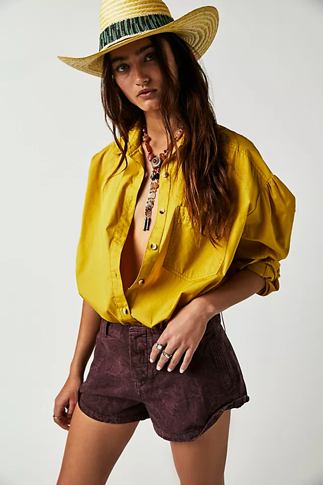 Point Dume Slouchy Chino Shorts Chocolate Plum