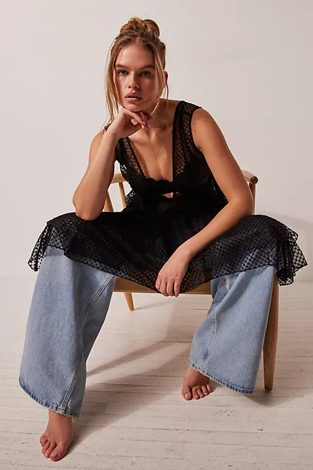 All Season Slip Dress Black