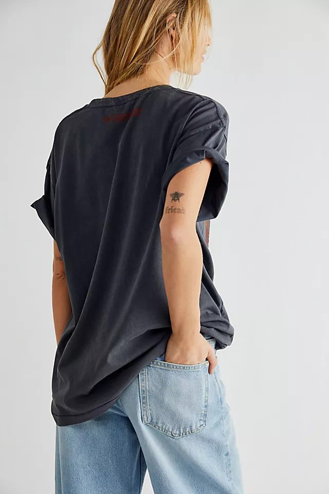 Wrangler Oversized Tiger Tee Washed Black