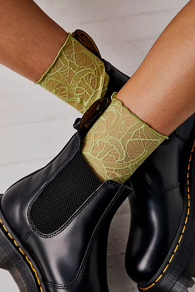 Go Ask Alice Lace Socks Green