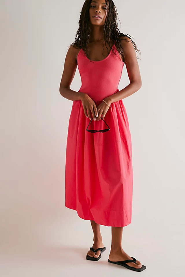 Dylan Midi Dress Miami Beet