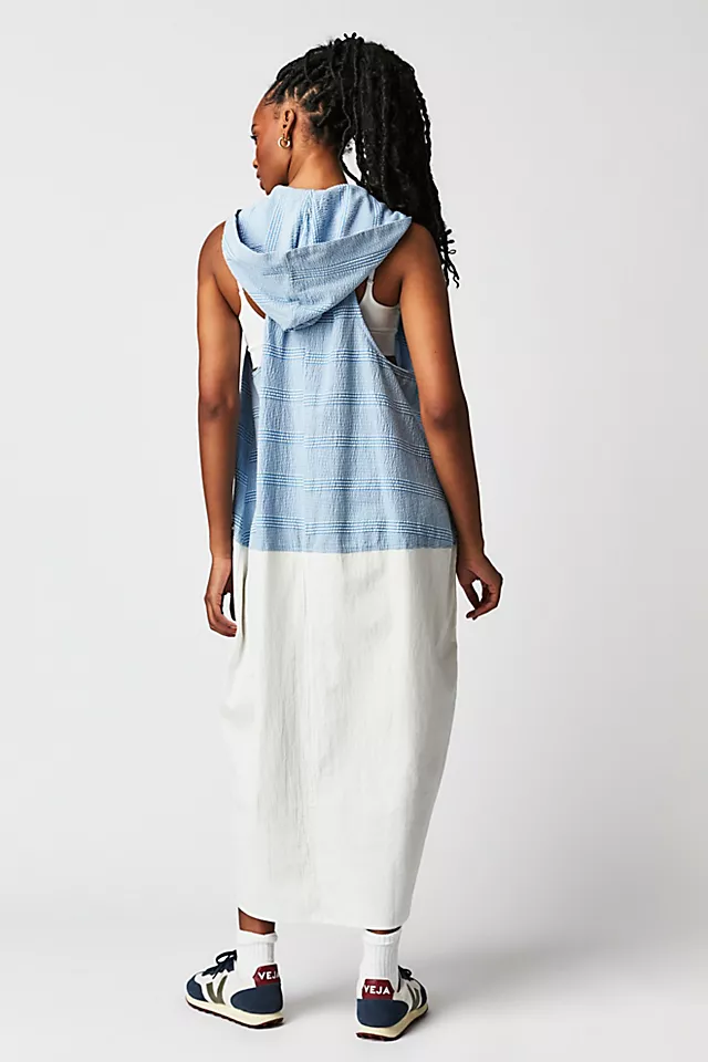 Roadtripping Midi Dress Blue Combo