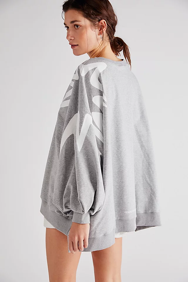 Painted Star Crew Heather Grey