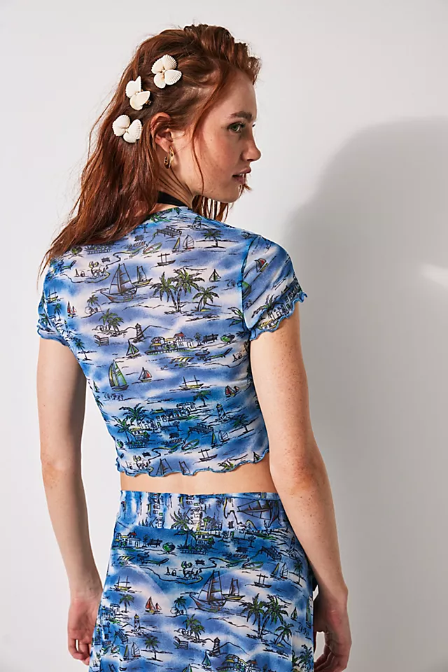 Sail Away Baby Tee Azure