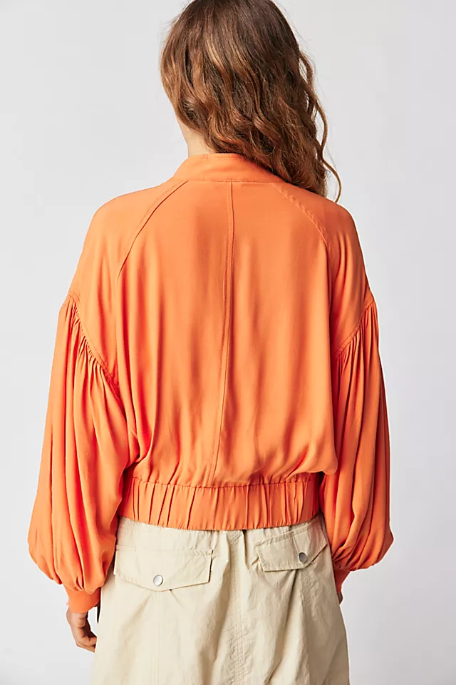 On Pointe Bomber Jacket Tomato Bisque