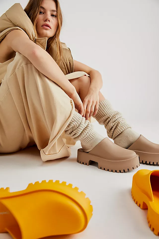 Bae Platform Mules Taupe
