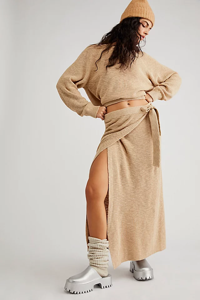 Eyes On You Sweater Set Oatmeal