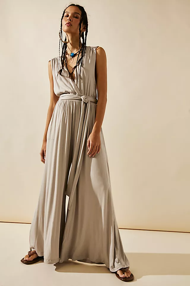 Dani Convertible Open-Back One-Piece Glacier Grey