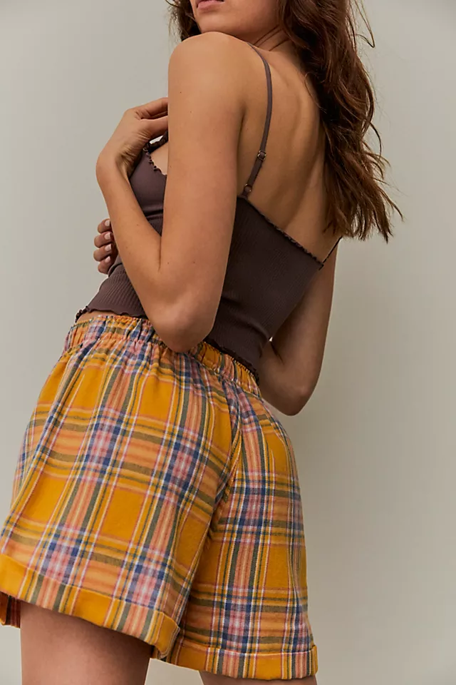 Sunday Morning Boxer Shorts Honey Plaid Combo