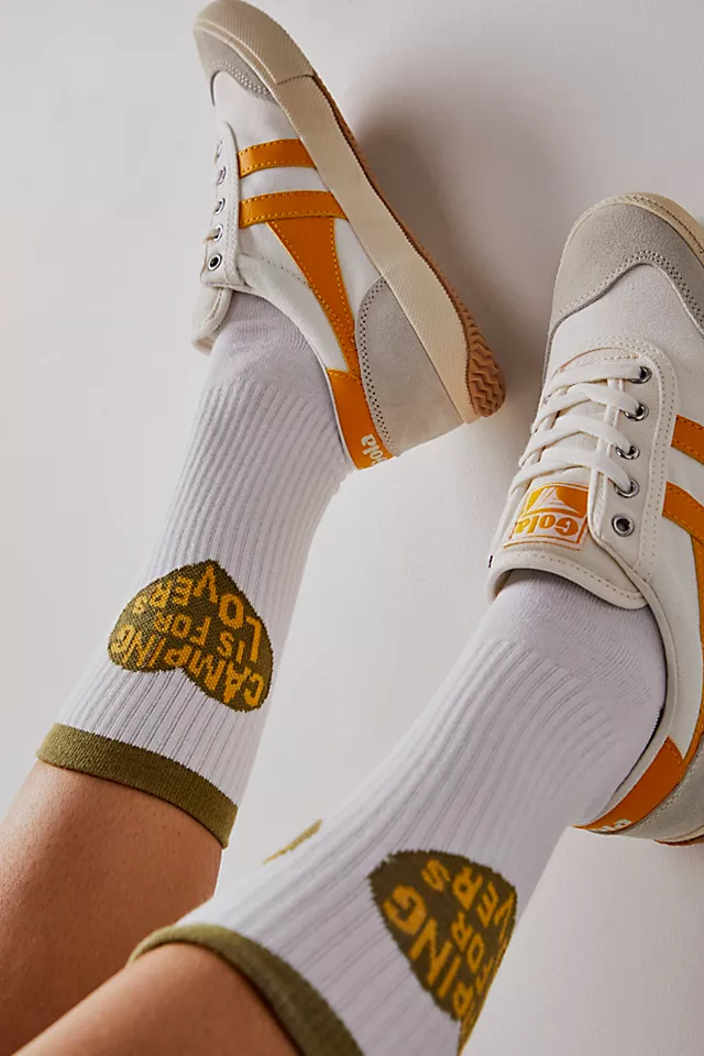 Camping Is For Lovers Socks White