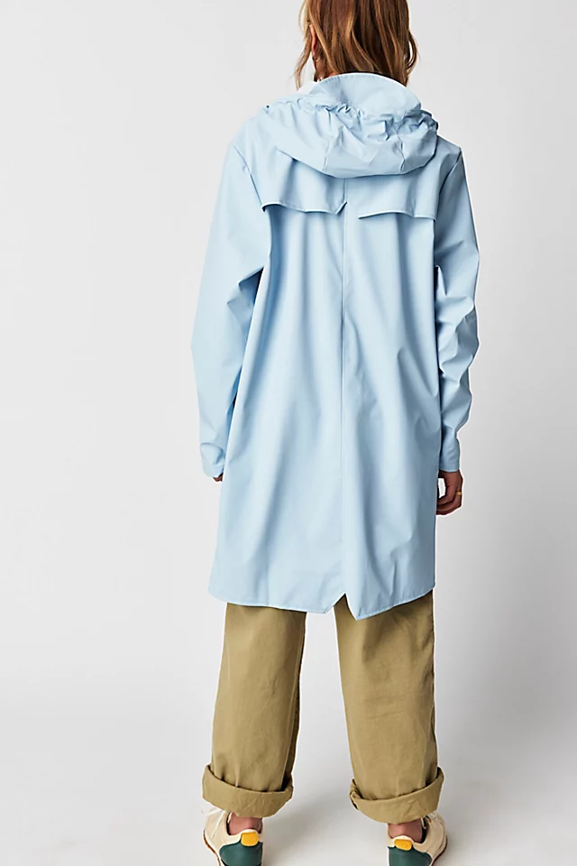 Rains Long Jacket Sky Blue