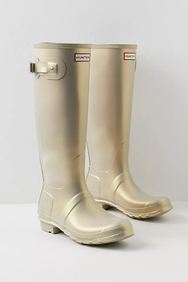 Hunter Tall Nebula Boots Pale Gold