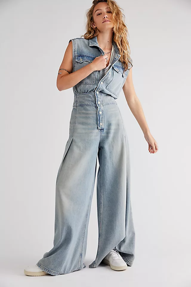 CRVY Badlands Coverall Washed Out Blue