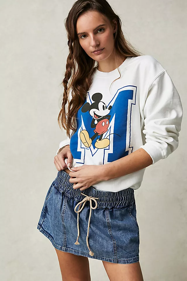 Mickey M Crewneck White