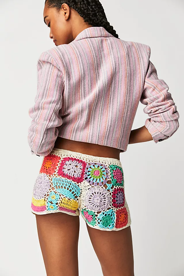 Flook Betty Crochet Shorts Multi