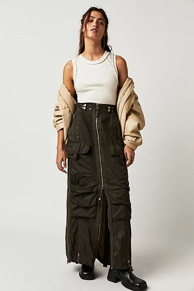 Diesel Crep Cargo Skirt