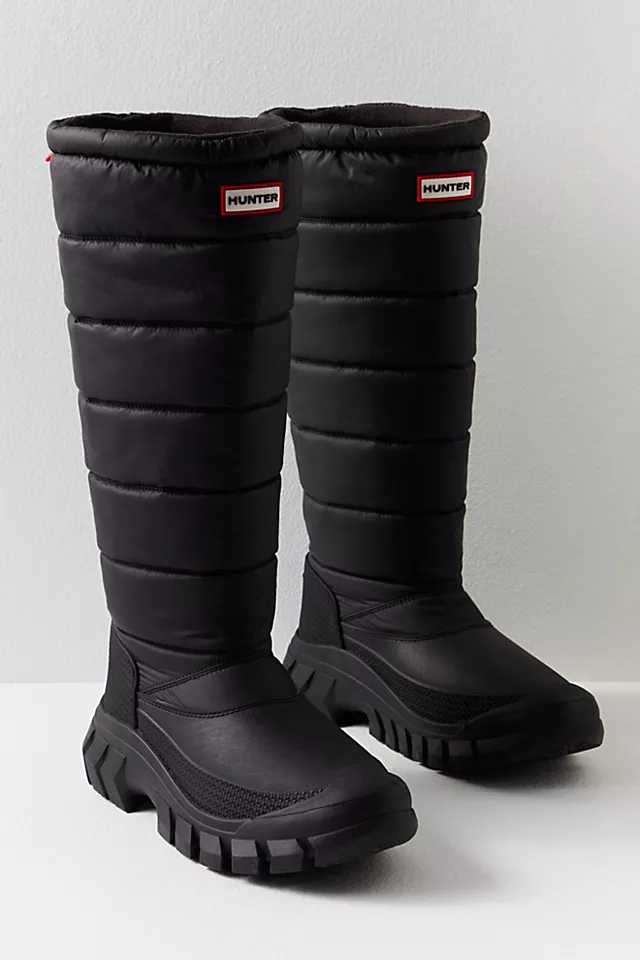 Hunter Intrepid Tall Snow Boots Black