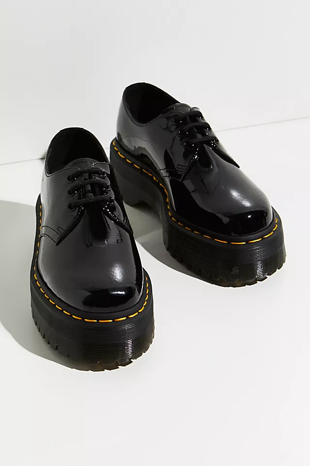 Dr. Martens 1461 Quad Patent Platform Oxfords Black Patent