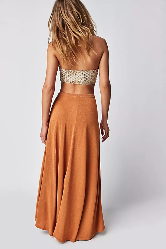 Bec & Bridge Indya Knit Maxi Skirt Rust