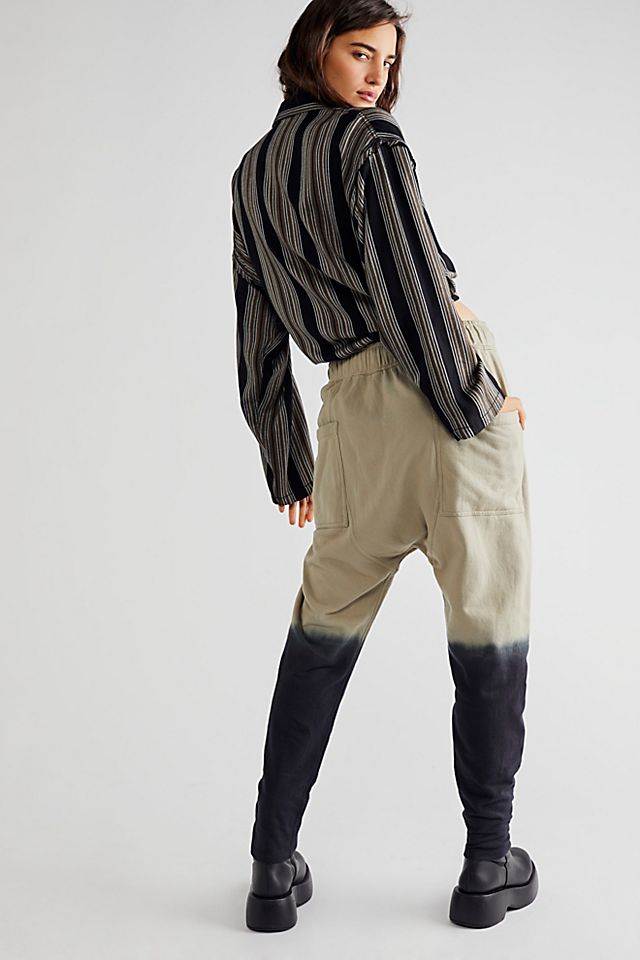 Nicholas K Long Slouch Sweatpants Sand / Black Dip