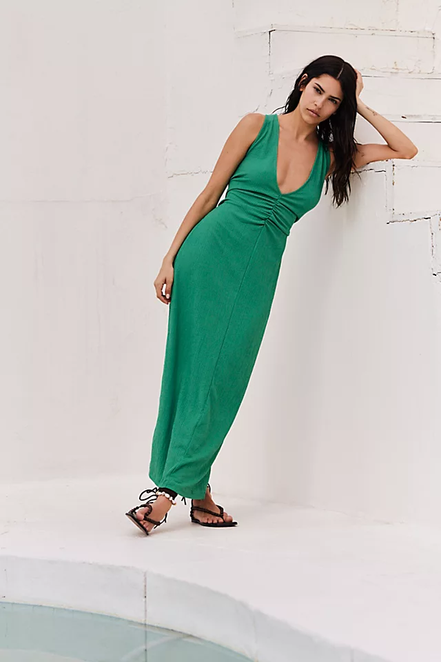 Lyla Midi Dress Golf Green