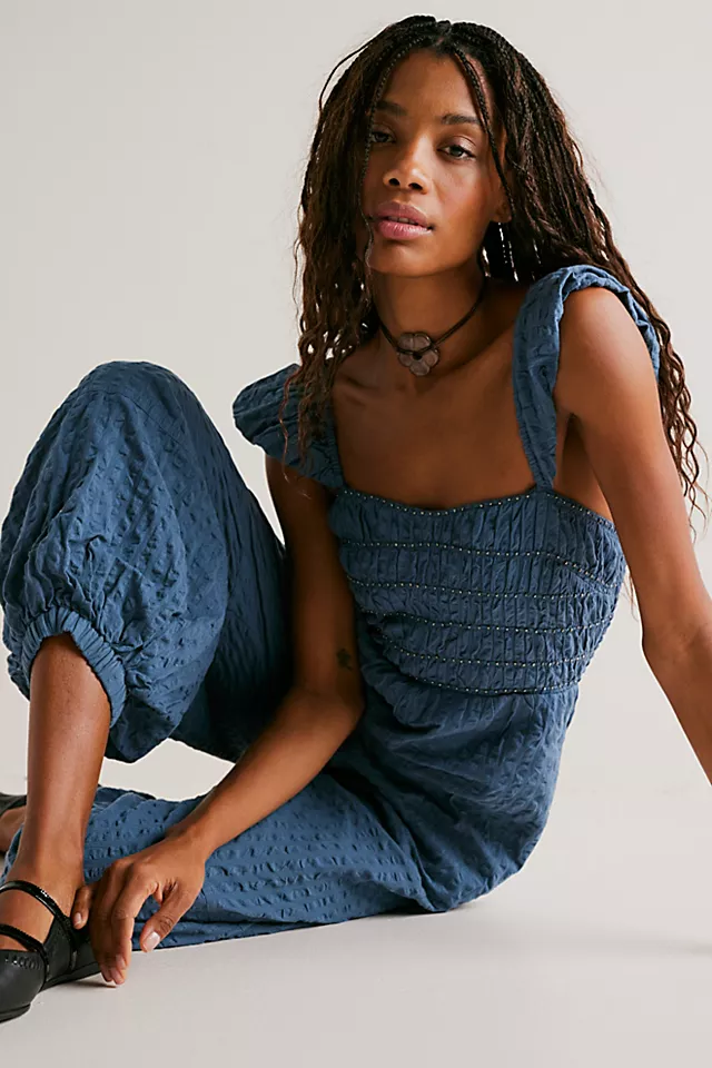 Speakeasy Jumpsuit Blue Mirage