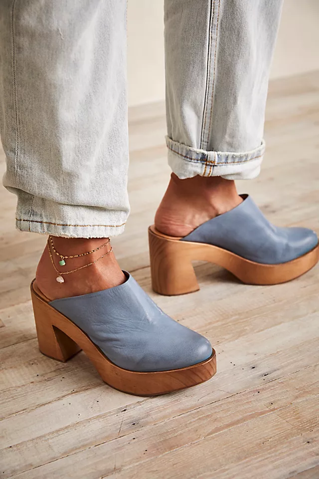 Suki Platform Clogs Denim
