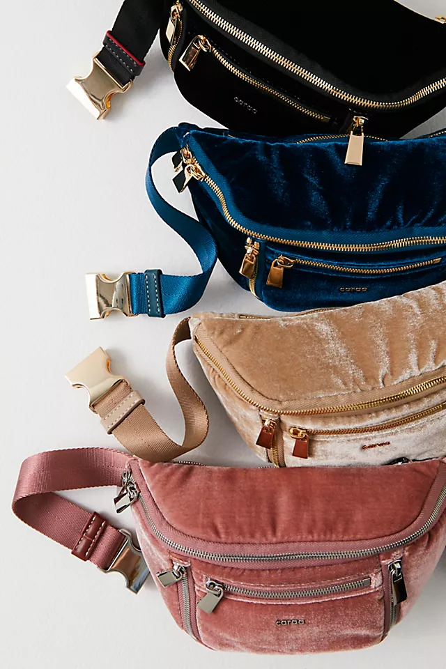 Caraa Velvet Small Sling Bag Black