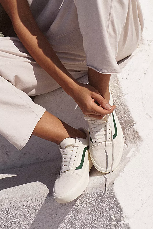 Growing Everyday ComfyCush Old Skool Sneakers White / Green