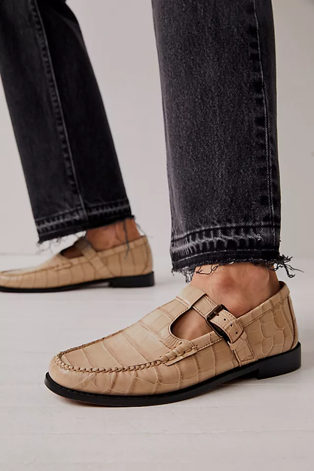 G.H. Bass Mary Jane Loafers Irish Cream