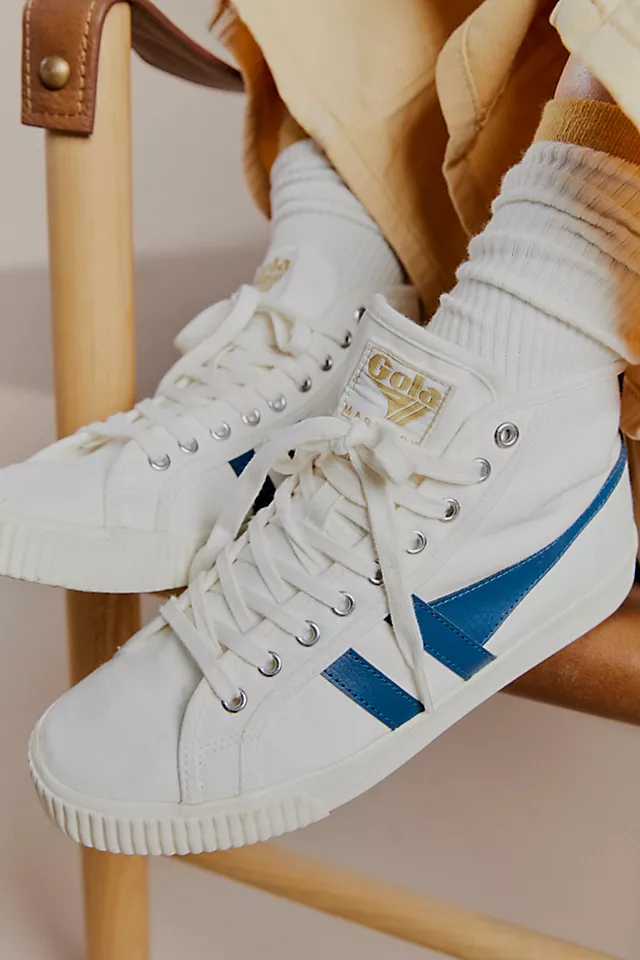 Gola Mark Cox High Top Sneakers Off White / Vintage Blue