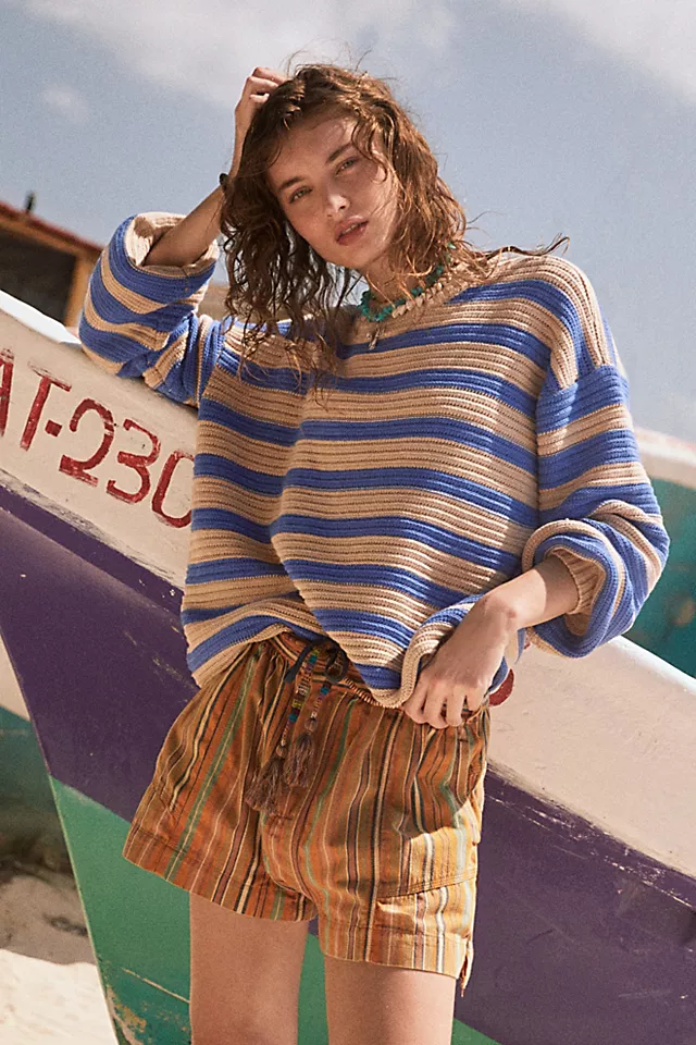 Kahuna Pull-On Harem Shorts Sunset Combo