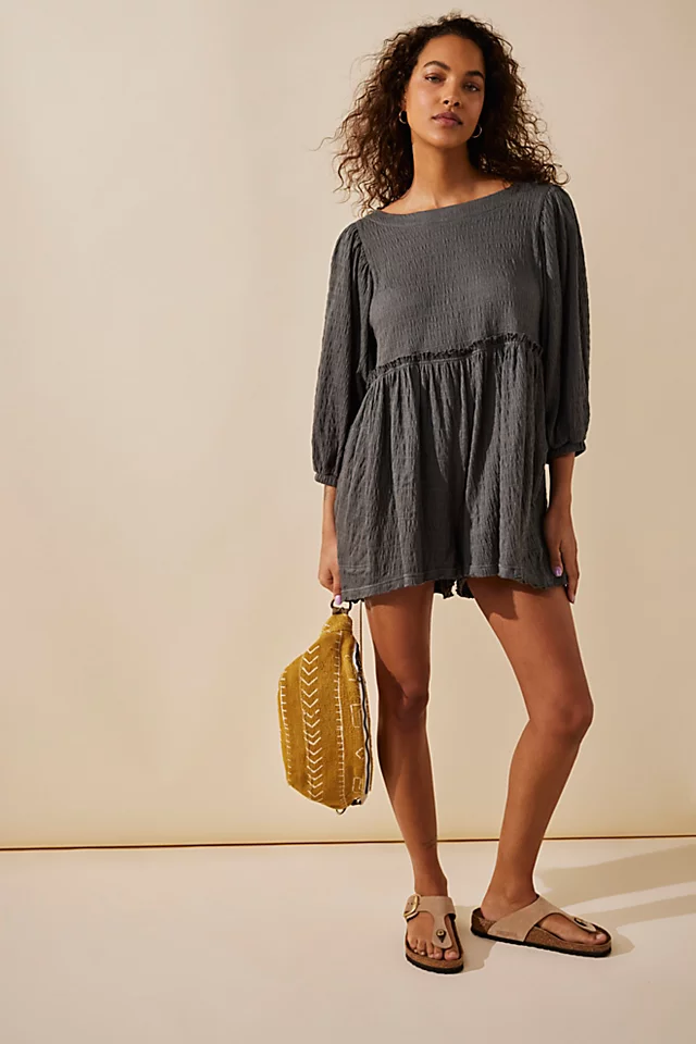 Beyond Obsessed Romper Pewter