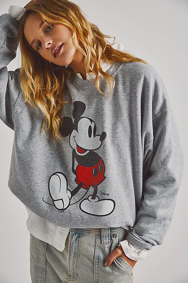 Classic Mickey Mouse Sweatshirt Sports Grey