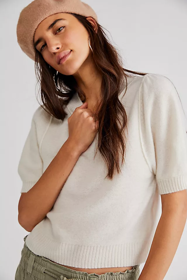 Staycation Cashmere Pullover Pure White