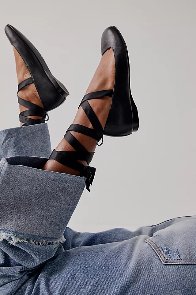 That's A Wrap Ballet Flats Black