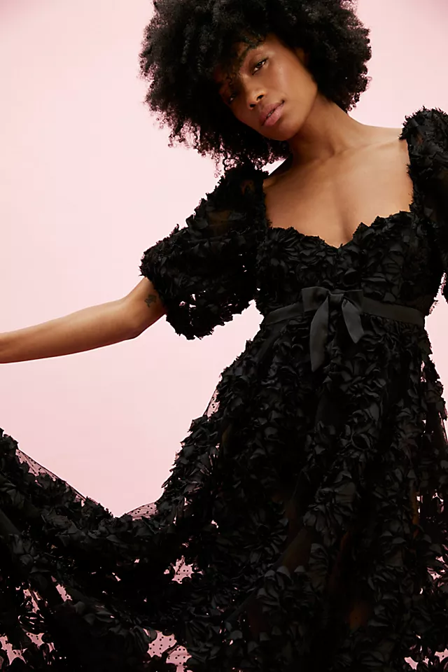 For Love & Lemons Astrid Maxi Dress Black